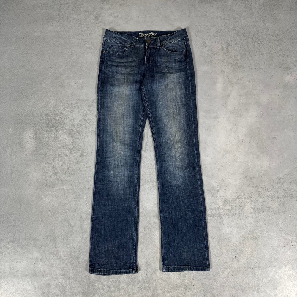 Wrangler Straight Leg Jeans Dark Wash - Size: 28x33